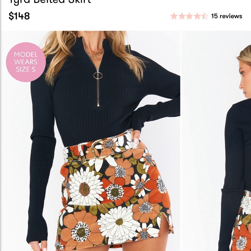 Show Me Your MuMu Floral Mini Skirt